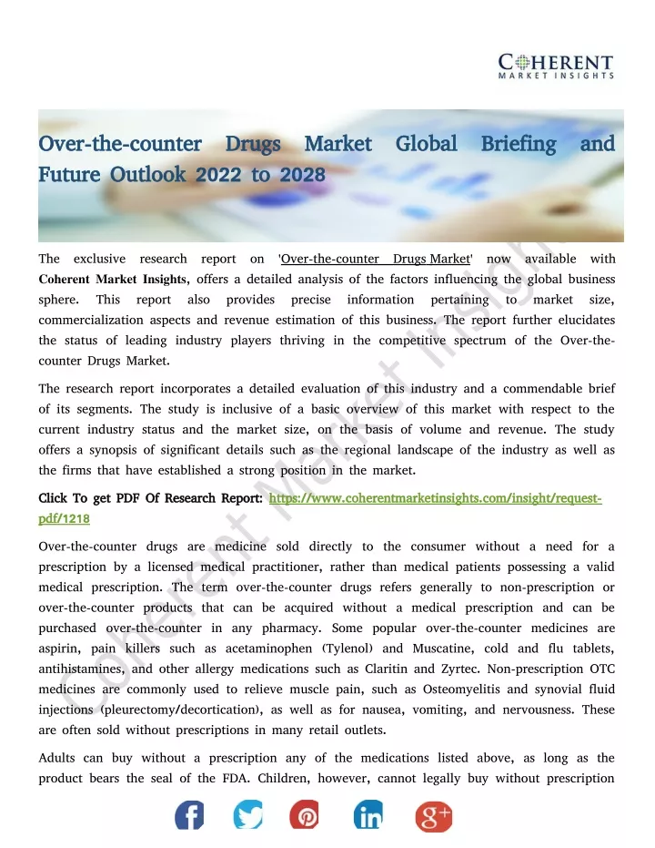 over the counter drugs market global briefing