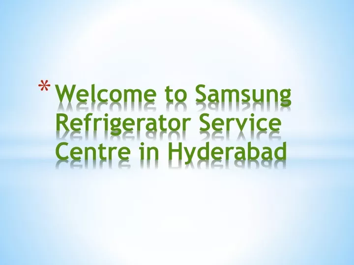 welcome to samsung refrigerator service centre in hyderabad