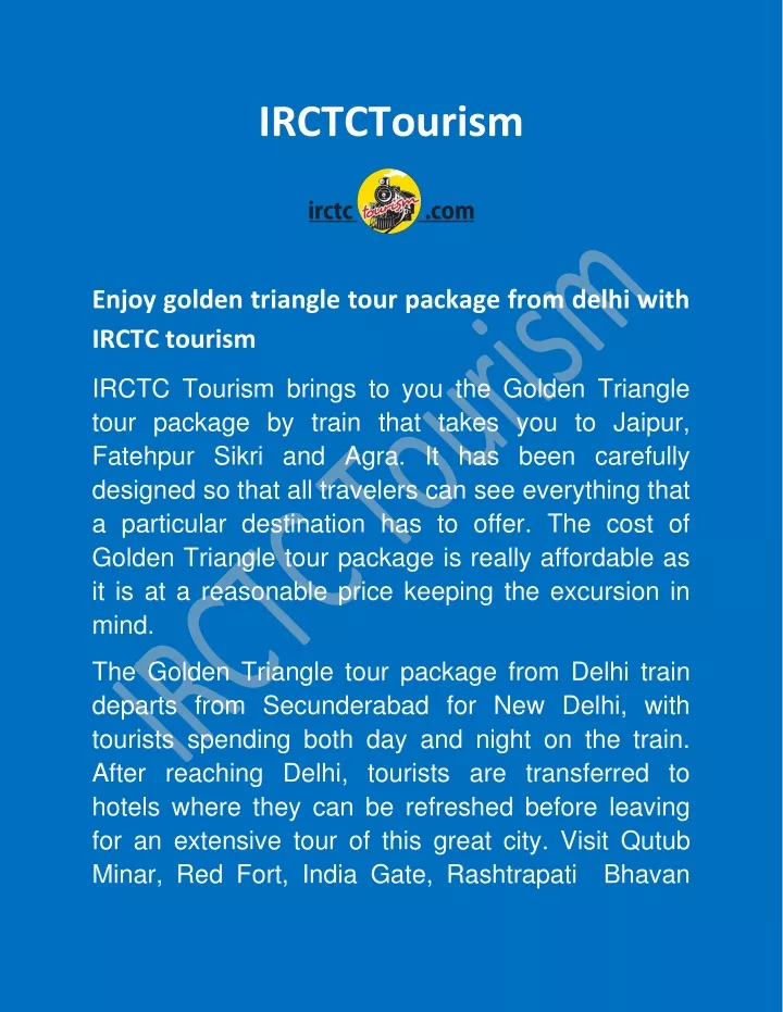 irctctourism