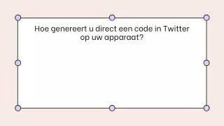 hoe genereert u direct een code in twitter