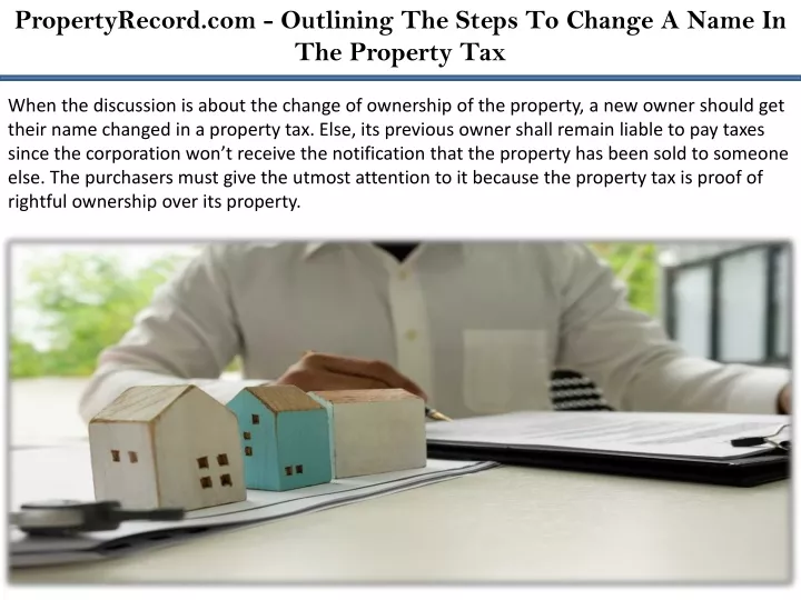 propertyrecord com outlining the steps to change