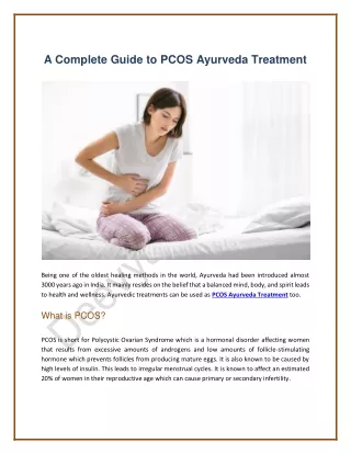 A Complete Guide To PCOS Ayurveda Treatment