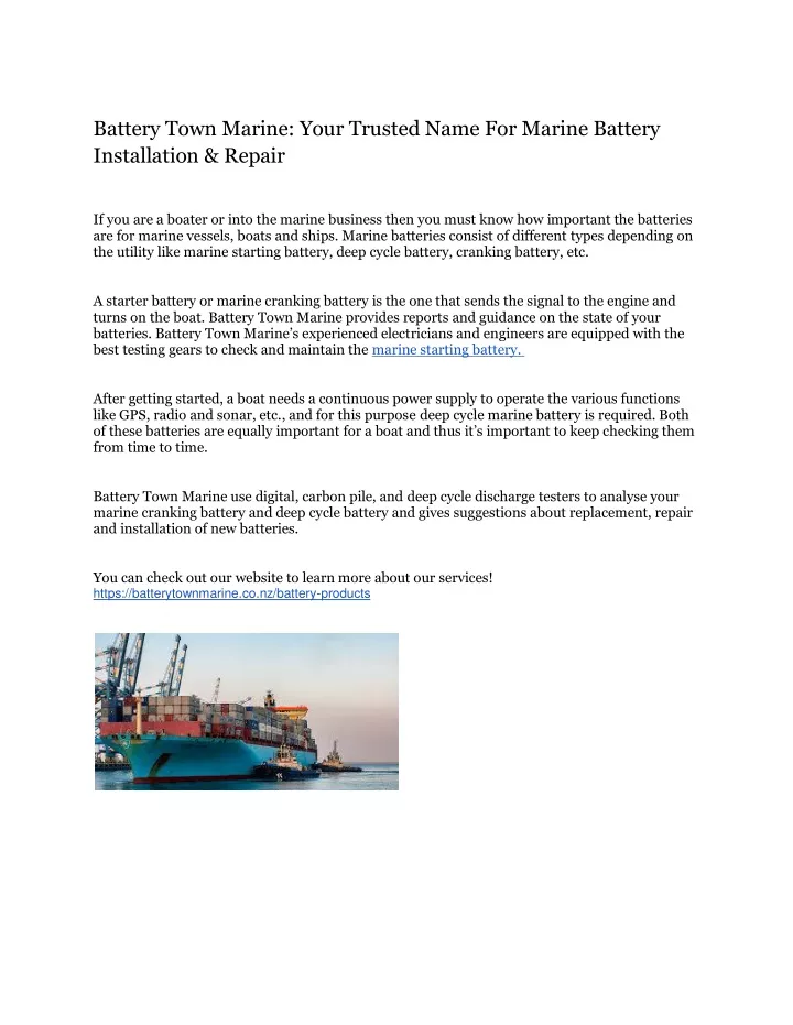 battery town marine your trusted name for marine