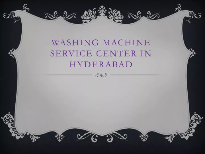 washing machine service center in hyderabad