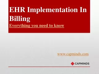 EHR Implementation In Billing  capminds