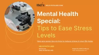Mental Health Special Tips to Ease Stress Levels