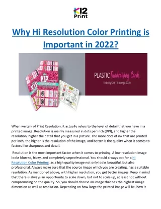 Why Hi Resolution Color Printing is Important in 2022