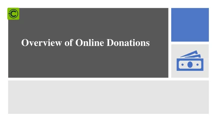 overview of online donations