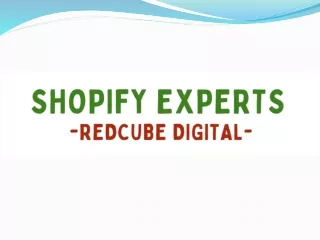 Shopify Experts - Redcube Digital