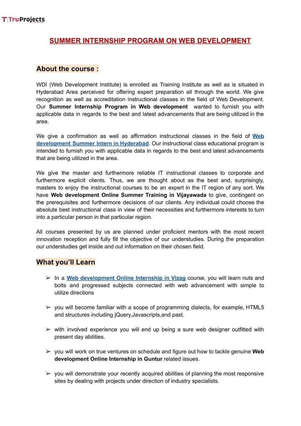 PPT - SUMMER INTERNSHIP PROGRAM ON WEB DEVELOPMENT PowerPoint ...