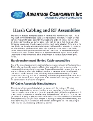 the reality is that you need great cables