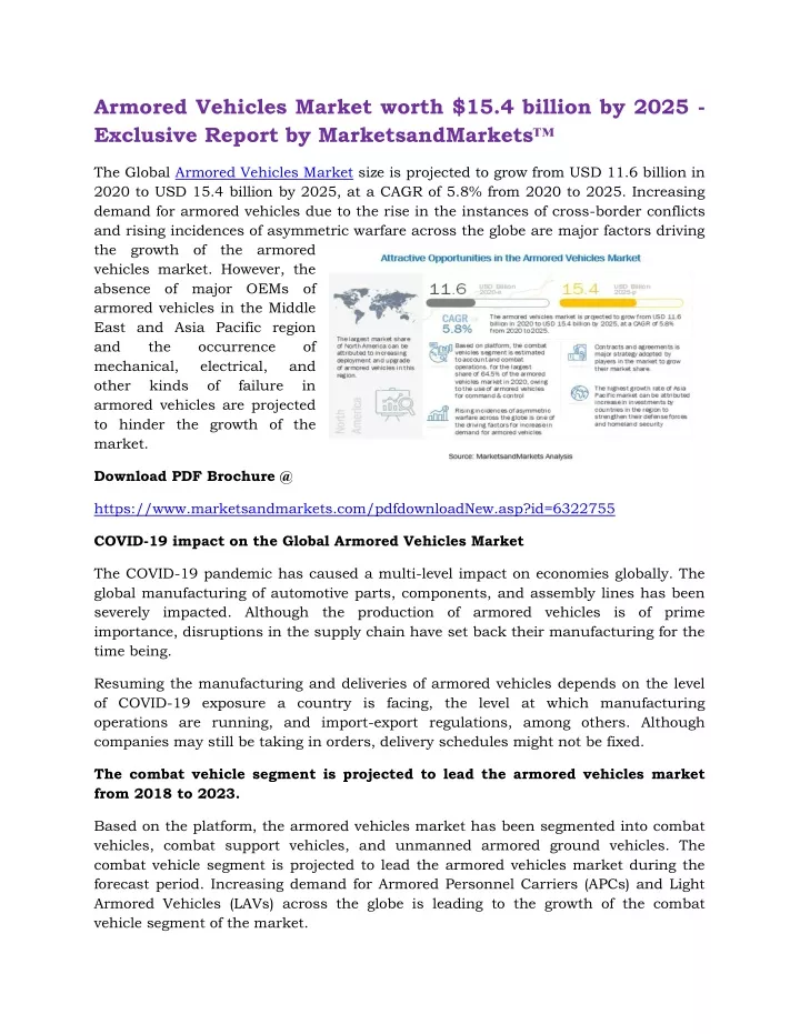 armored vehicles market worth 15 4 billion