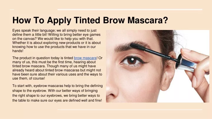 how to apply tinted brow mascara