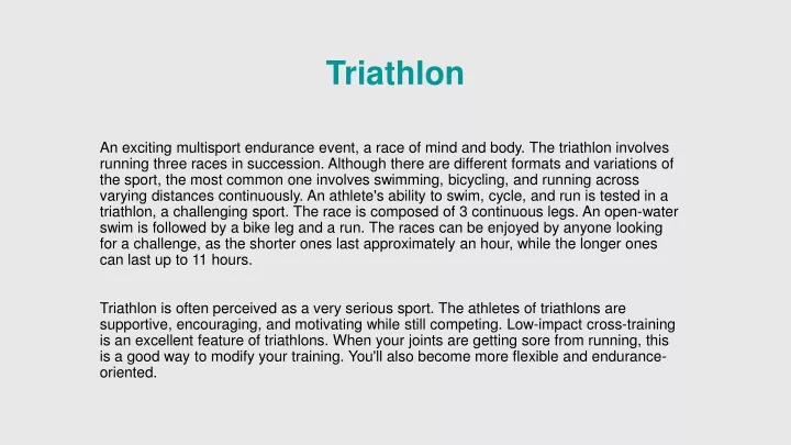 triathlon