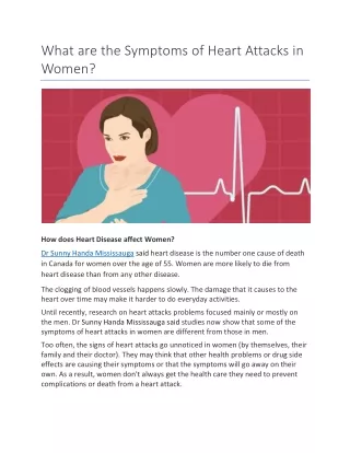 What are the Symptoms of Heart Attacks in Women