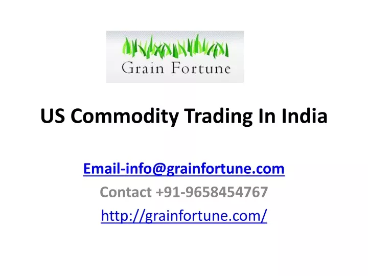 us commodity trading in india