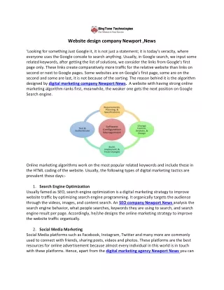 Website design company Newport News