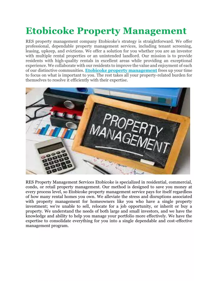 etobicoke property management