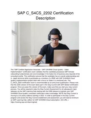 sap c s4cs 2202 certification description