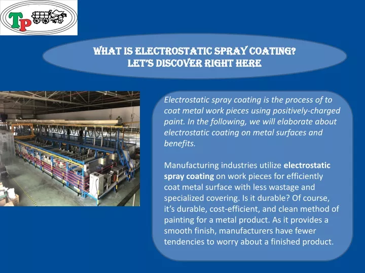 what is electrostatic spray coating