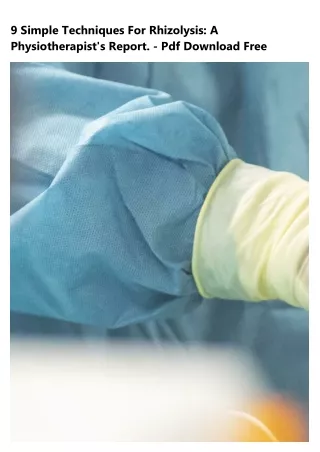 9 simple techniques for rhizolysis