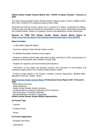 global cardiac reader system market size covid