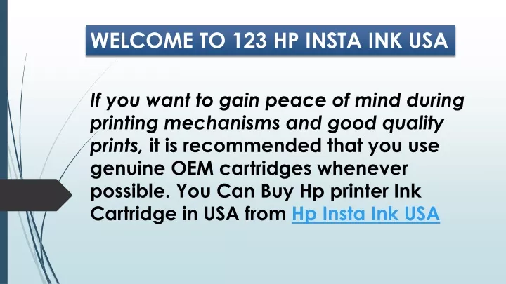 welcome to 123 hp insta ink usa