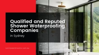 Qualified and Reputed Shower Waterproofing Companies in Sydney