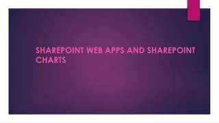 SharePoint Web apps and SharePoint charts