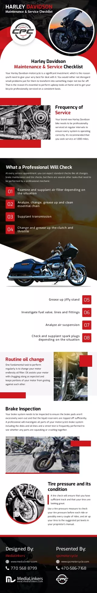 Harley Davidson Maintenance & Service Checklist