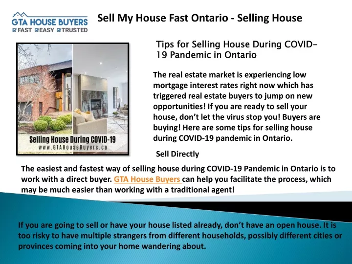 sell my house fast ontario selling house