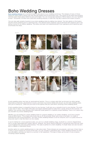 Boho wedding dresses