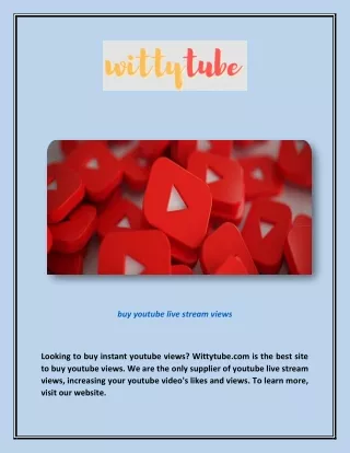 buy youtube live stream views