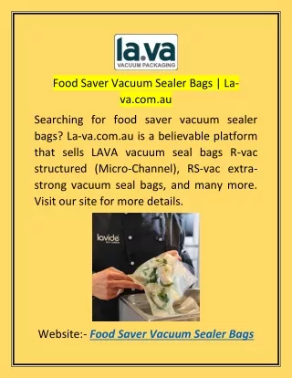Food Saver Vacuum Sealer Bags  La-va.com.au