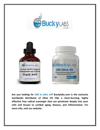 C60 in Olive Oil | Buckylabs.com