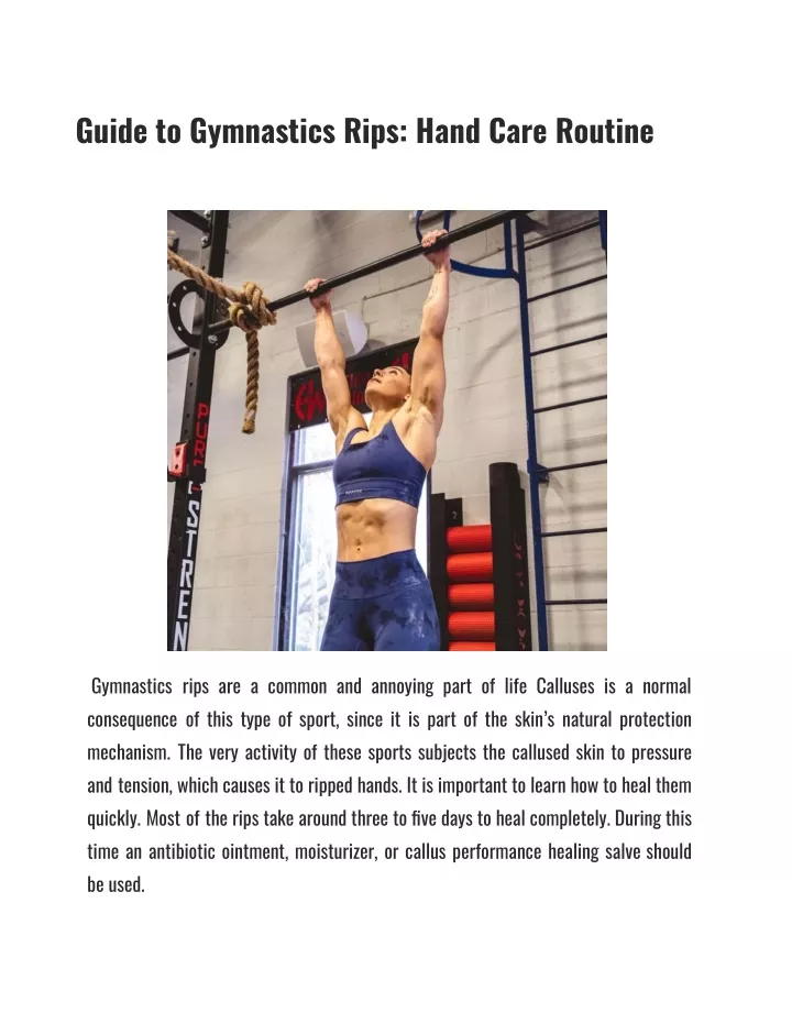 guide to gymnastics rips hand care routine
