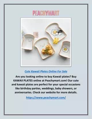Cute Kawaii Plates Online for Sale | Peachymart.com