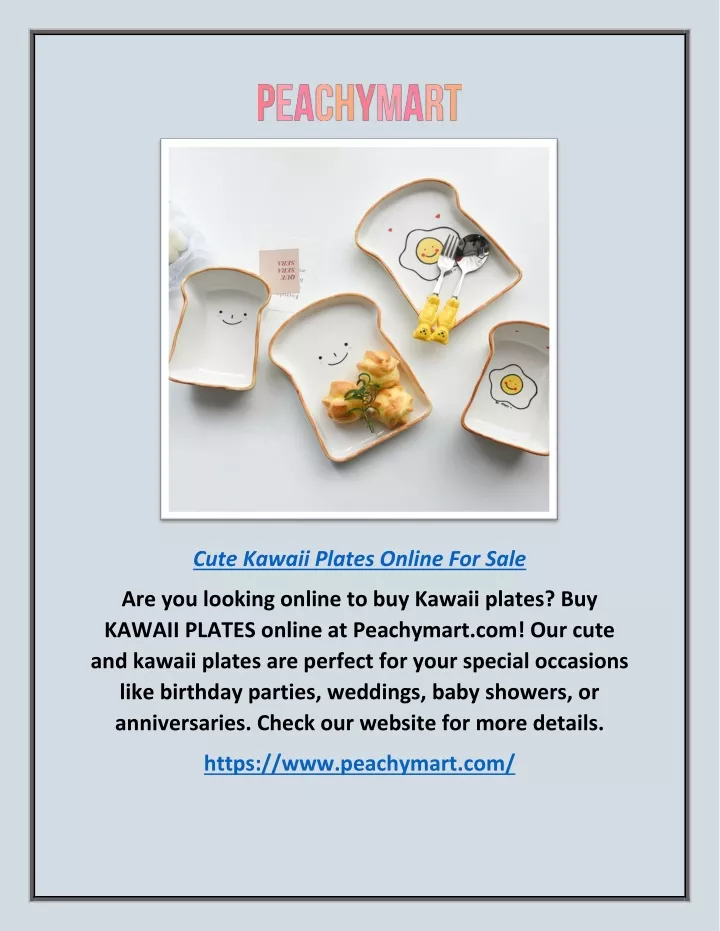 cute kawaii plates online for sale