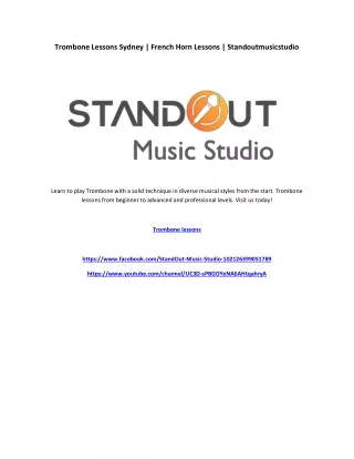 trombone lessons sydney french horn lessons