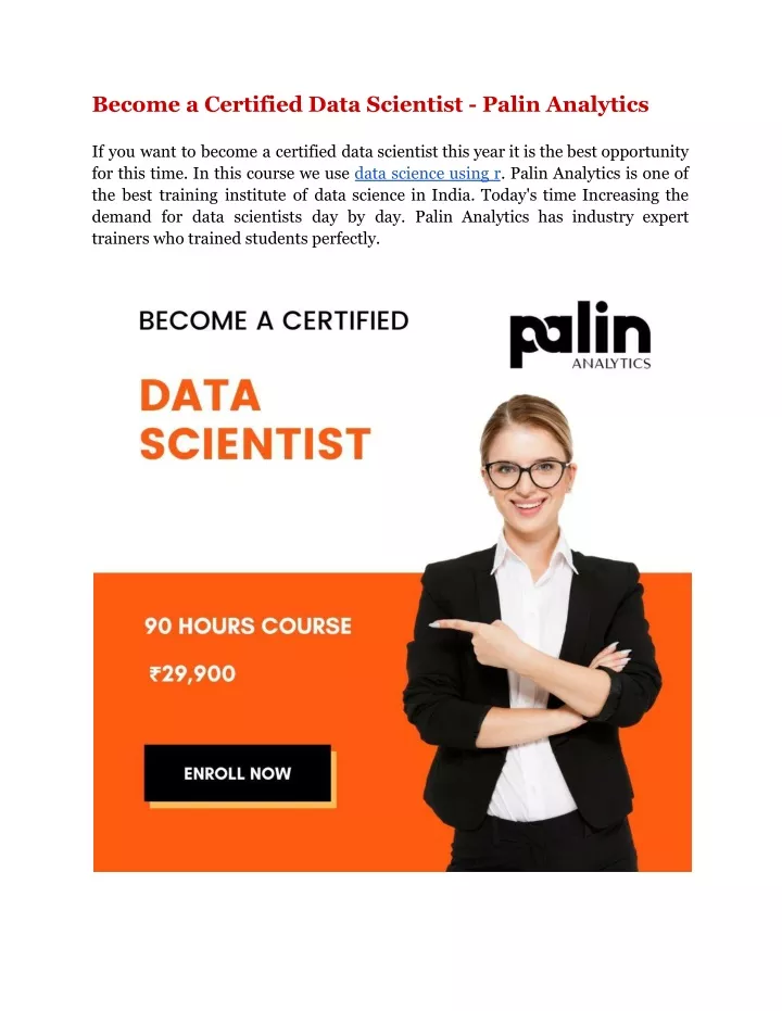 become a certified data scientist palin analytics