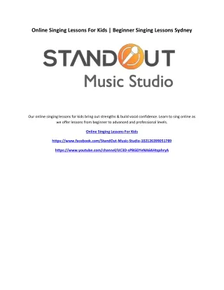 online singing lessons for kids beginner singing