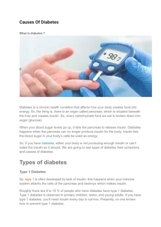 causes of diabetes