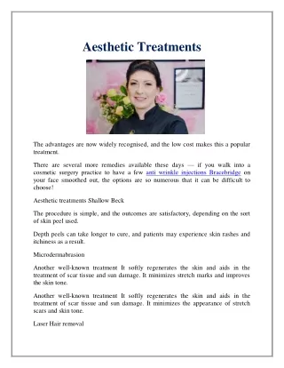 aesthetic treatments