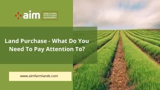 Land Purchase - What Do You Need To Pay Attention To?