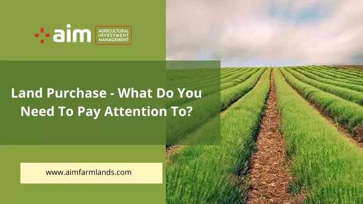 land purchase what do you need to pay attention to