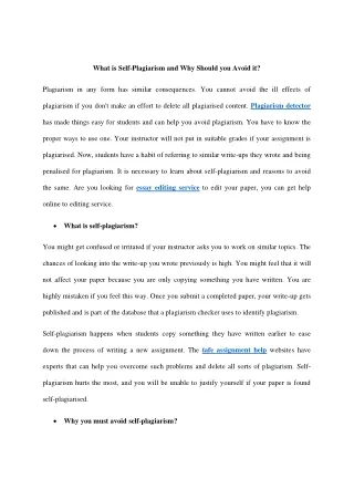 What is Self-Plagiarism and Why Should you Avoid it-converted