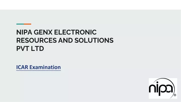 nipa genx electronic resources and solutions