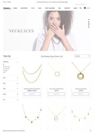 Gold Necklace Store Online in UK  | CM Jewellery Design