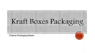 kraft boxes packaging
