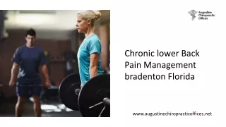 Chronic lower Back Pain Management bradenton Florida